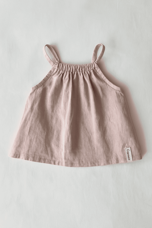 Lniany tank top dziecięcy SUNNY